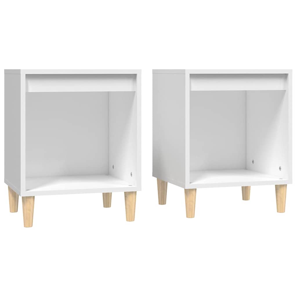 Vidaxl nachtkastjes 2 st 40x35x50 cm wit