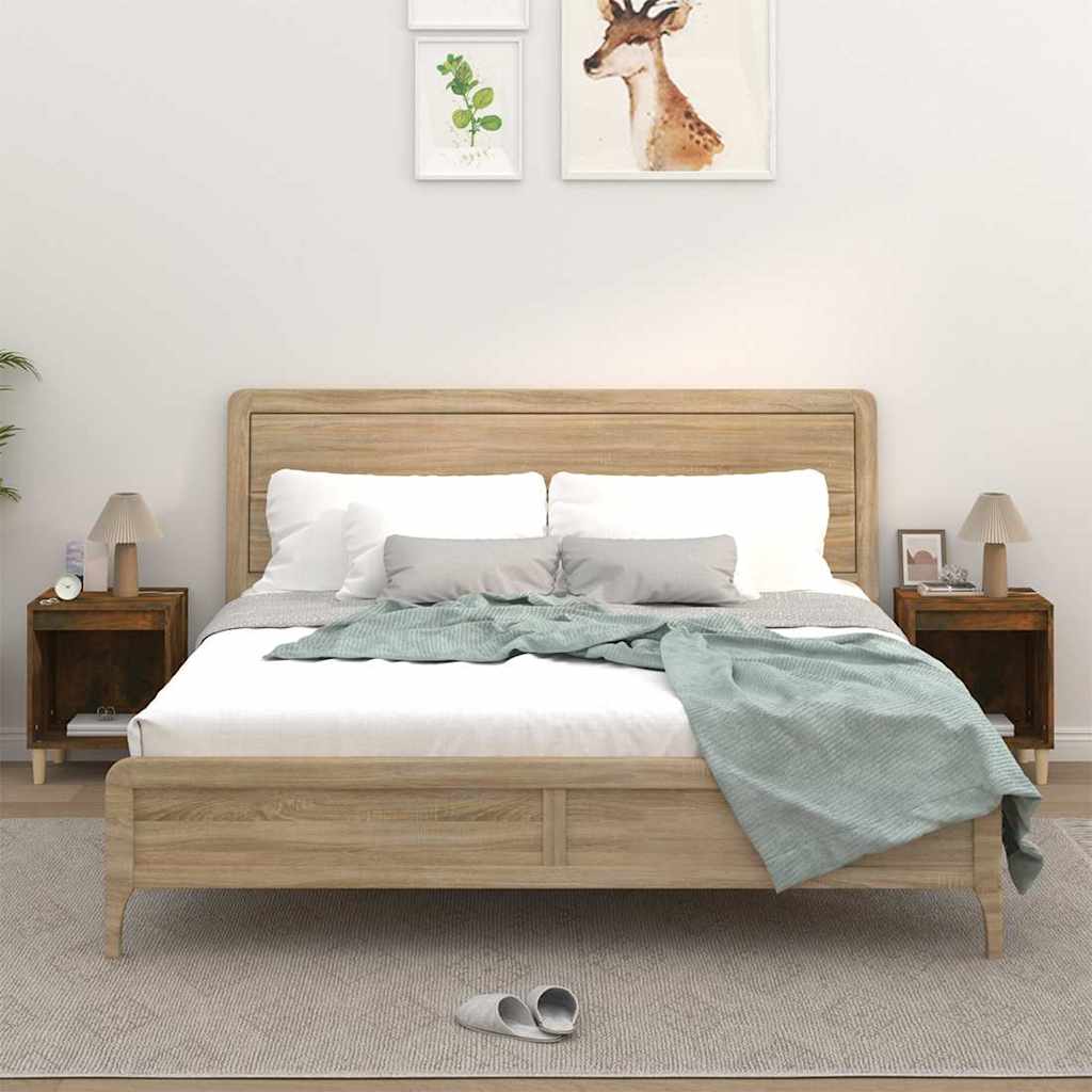 Vidaxl nachtkastjes 2 st 40x35x50 cm gerookt eikenkleurig