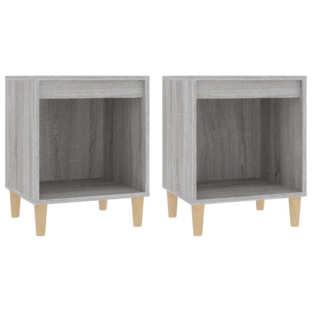 Vidaxl nachtkastjes 2 st 40x35x50 cm grijs sonoma eikenkleurig