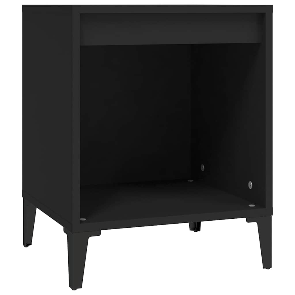 Vidaxl nachtkastje 40x35x50 cm zwart