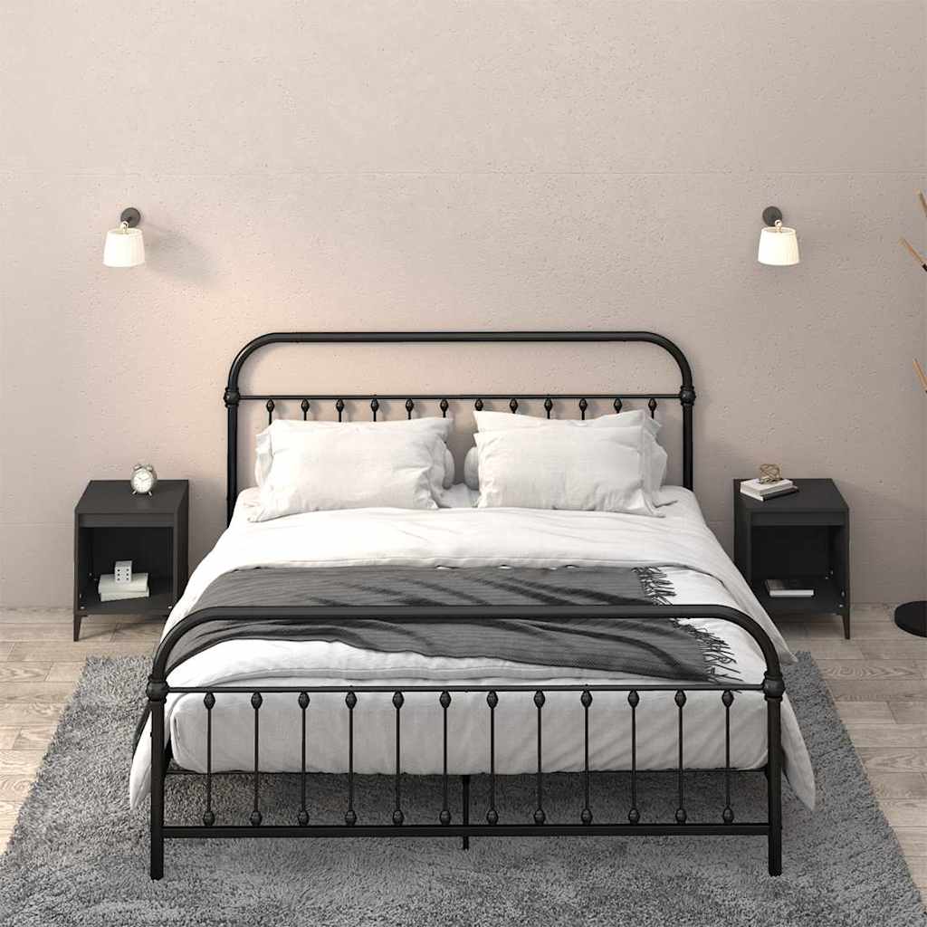 Vidaxl nachtkastjes 2 st 40x35x50 cm zwart