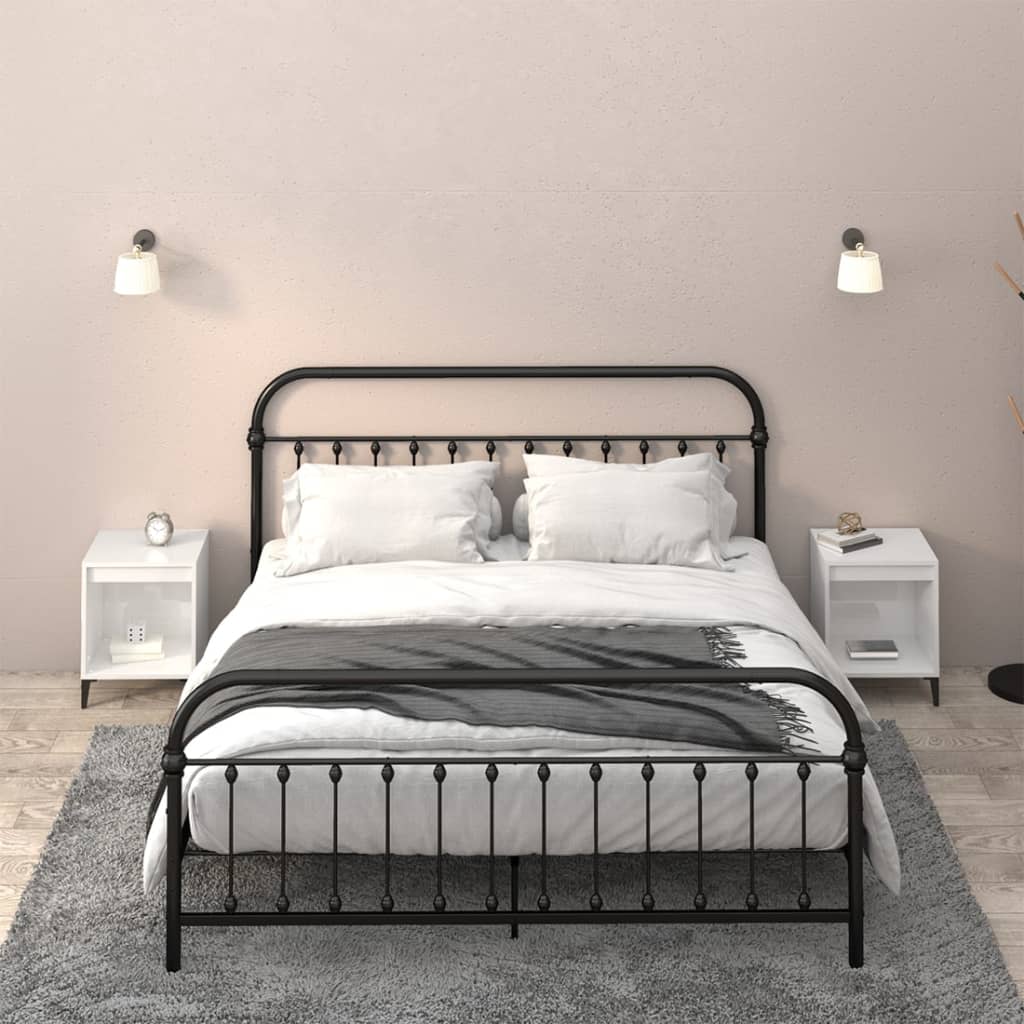 Vidaxl nachtkastjes 2 st 40x35x50 cm hoogglans wit