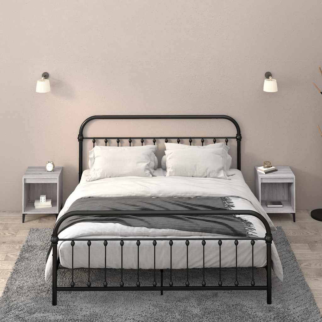 Vidaxl nachtkastjes 2 st 40x35x50 cm grijs sonoma eikenkleurig