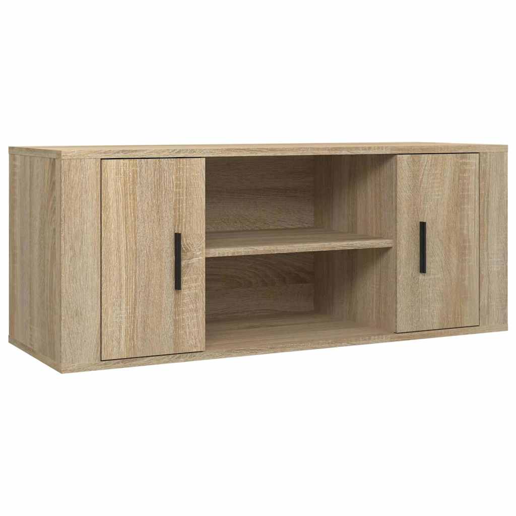 Vidaxl tv-meubel 100x35x40 cm bewerkt hout sonoma eikenkleurig