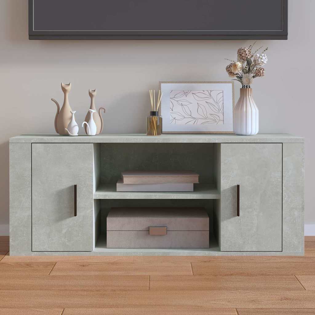 Vidaxl tv-meubel 100x35x40 cm bewerkt hout betongrijs