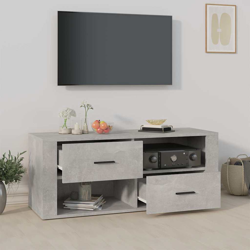 Vidaxl tv-meubel 100x35x40 cm bewerkt hout betongrijs