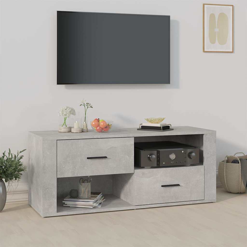 Vidaxl tv-meubel 100x35x40 cm bewerkt hout betongrijs