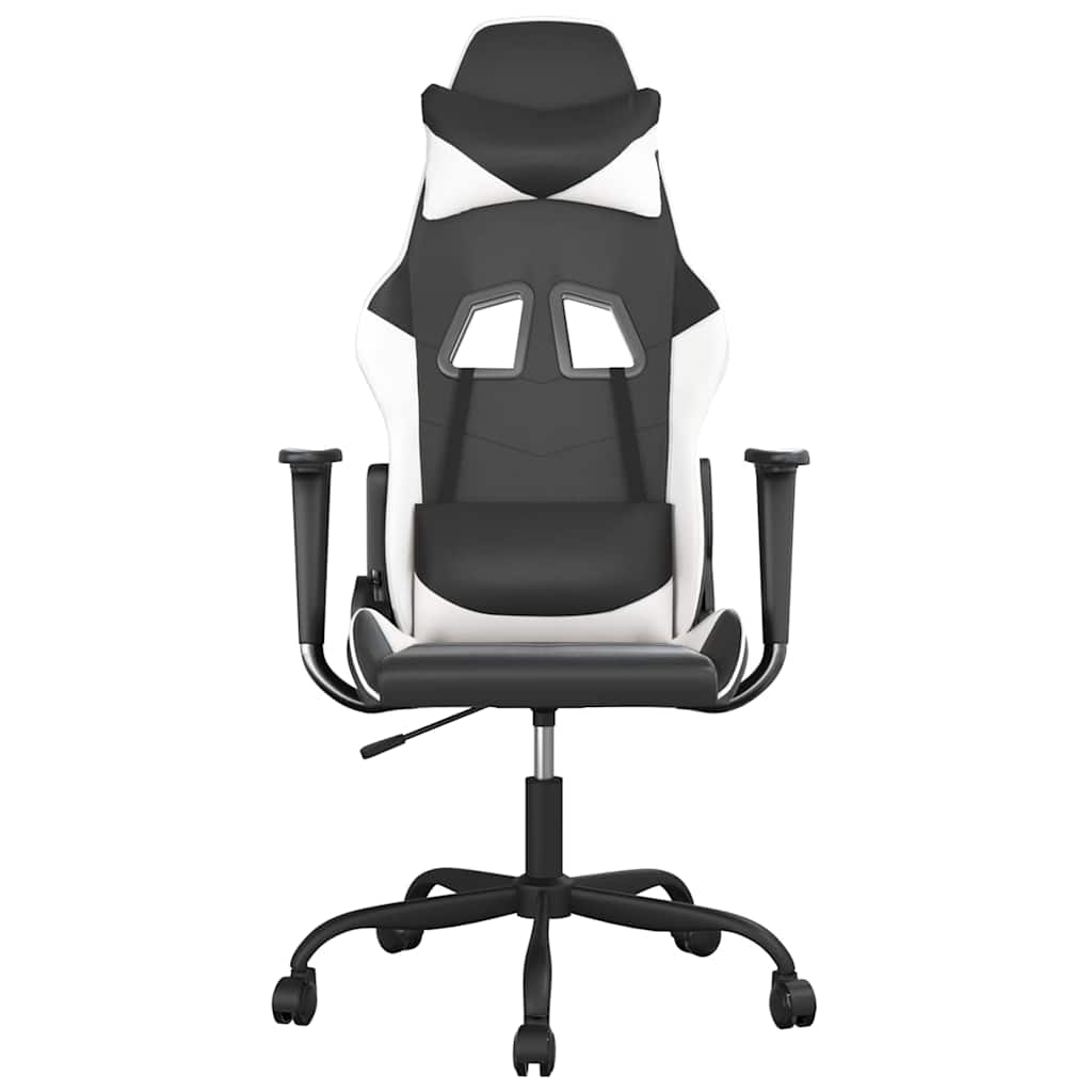 Vidaxl gamestoel kunstleer zwart en wit