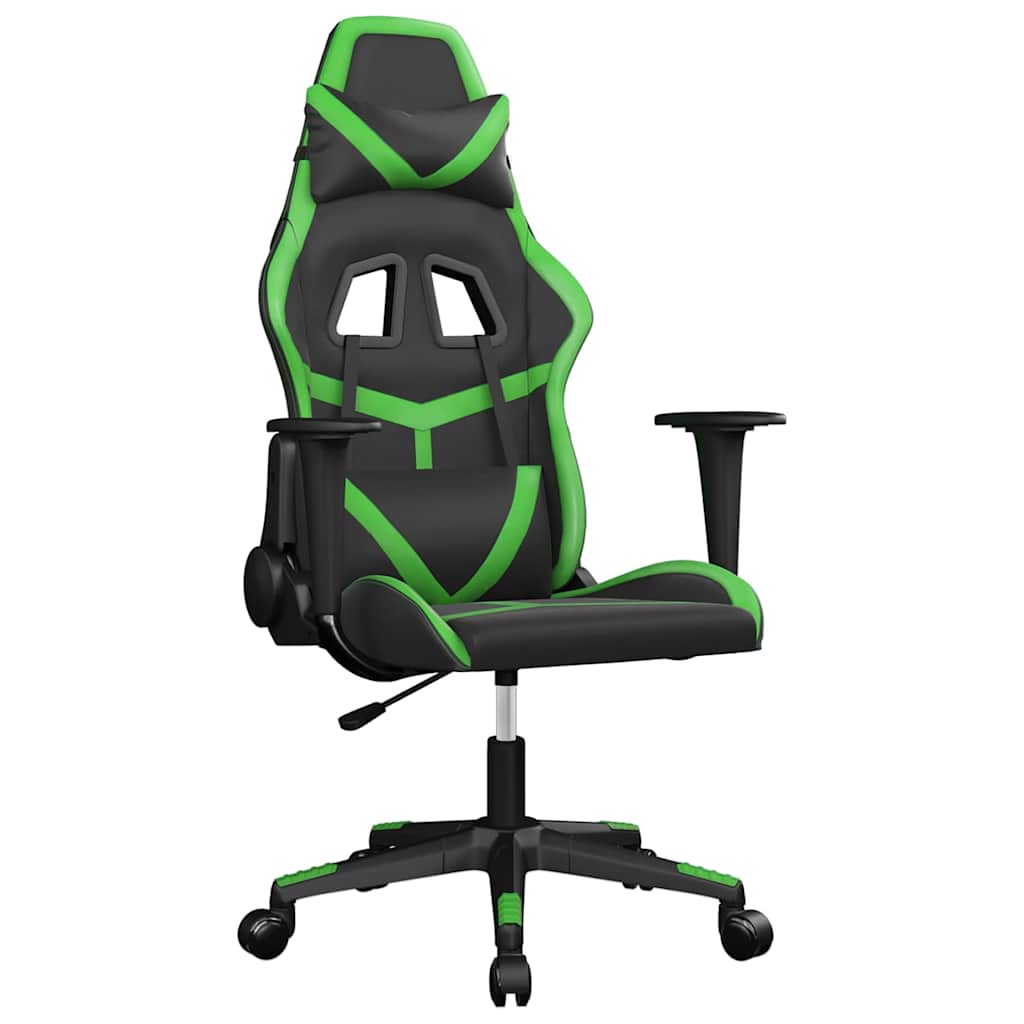 Vidaxl gamestoel kunstleer zwart en groen