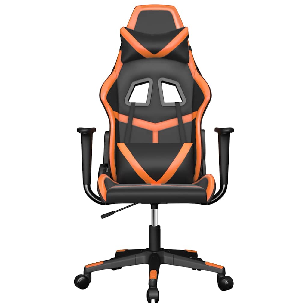 Vidaxl gamestoel kunstleer zwart en oranje
