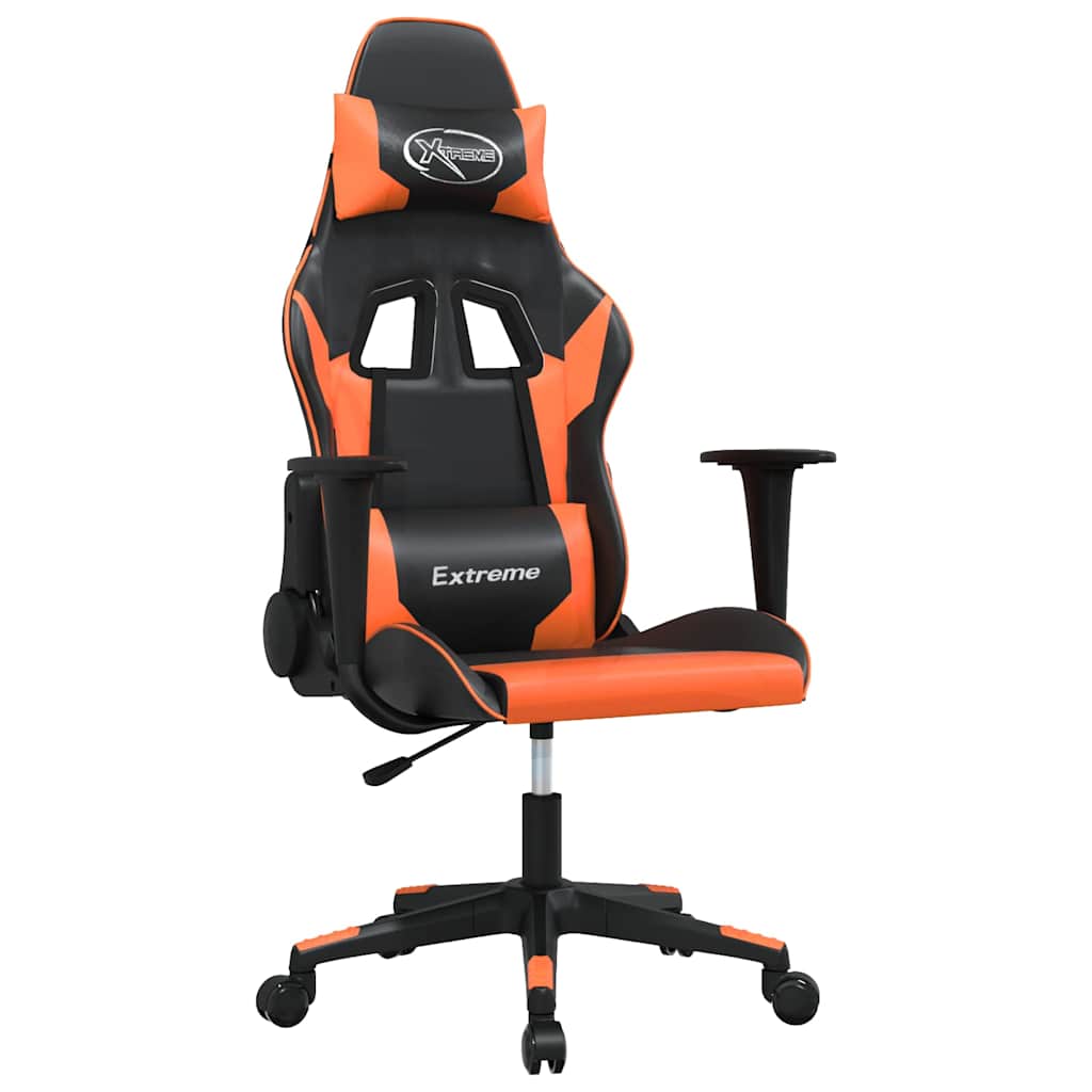 Vidaxl gamestoel kunstleer zwart en oranje