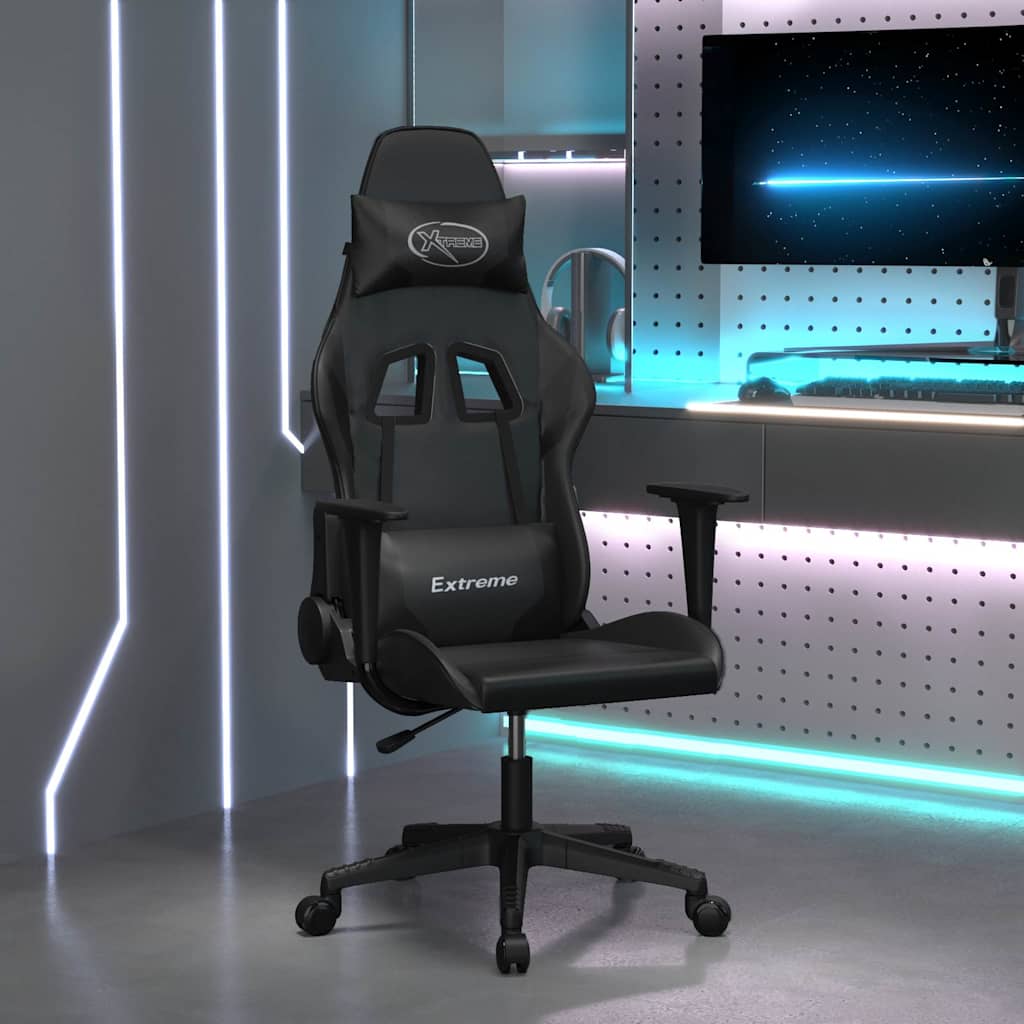 Vidaxl gamestoel kunstleer zwart