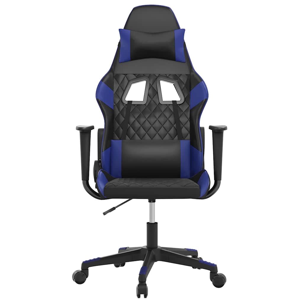 Vidaxl gamestoel kunstleer zwart en blauw
