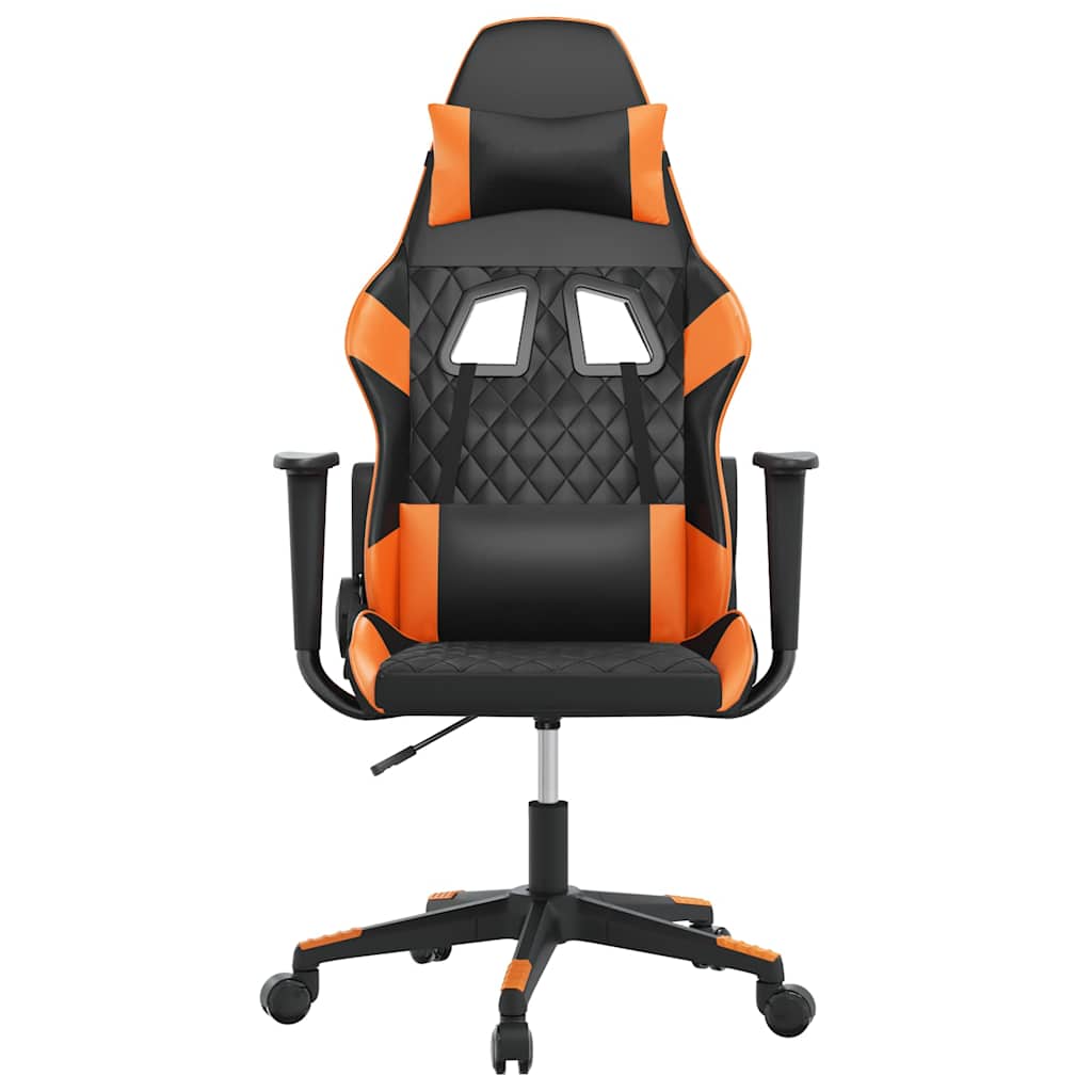 Vidaxl gamestoel kunstleer zwart en oranje