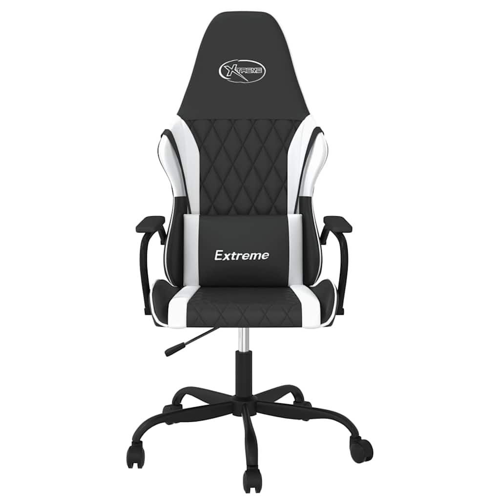 Vidaxl gamestoel kunstleer zwart en wit