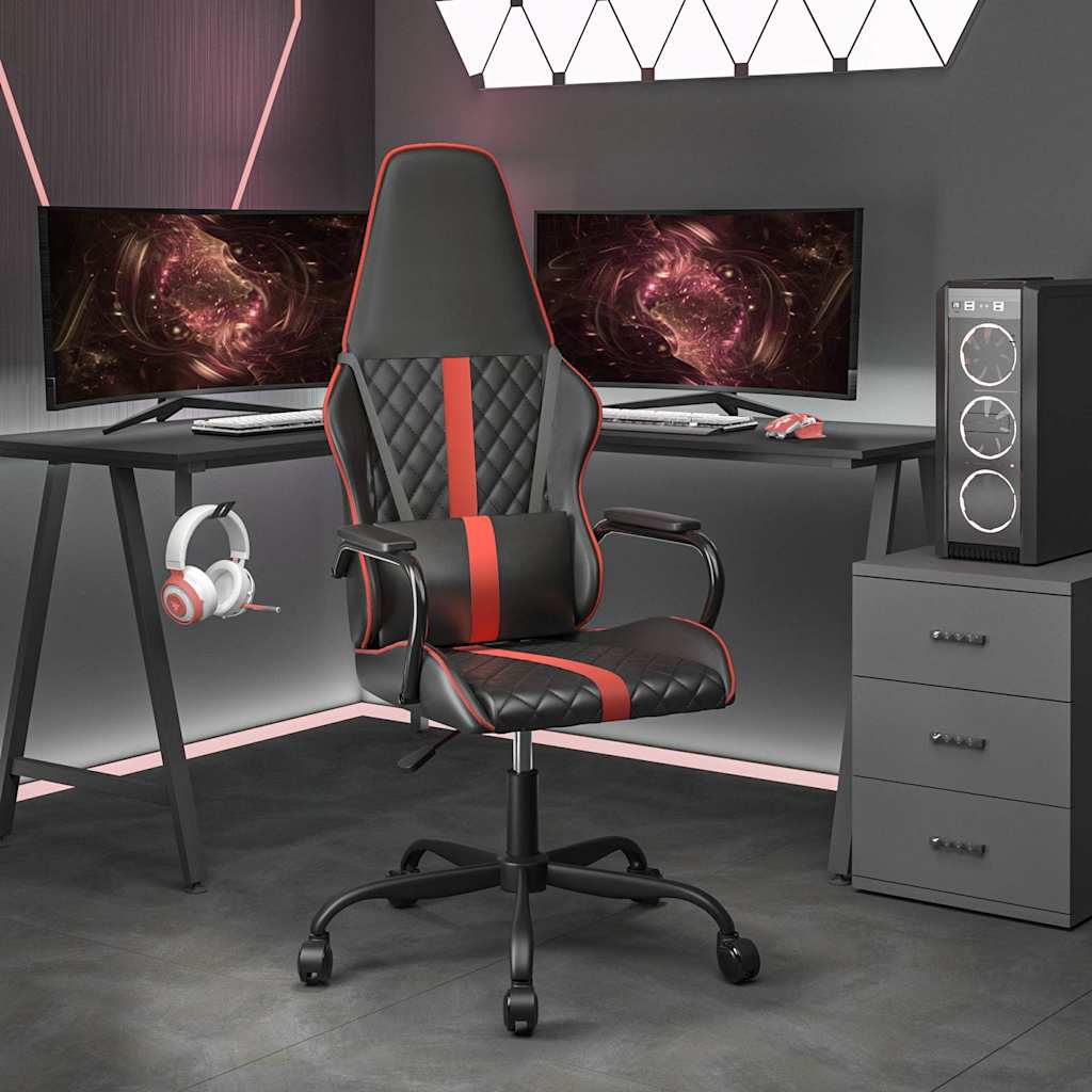 Vidaxl gamestoel kunstleer zwart en rood