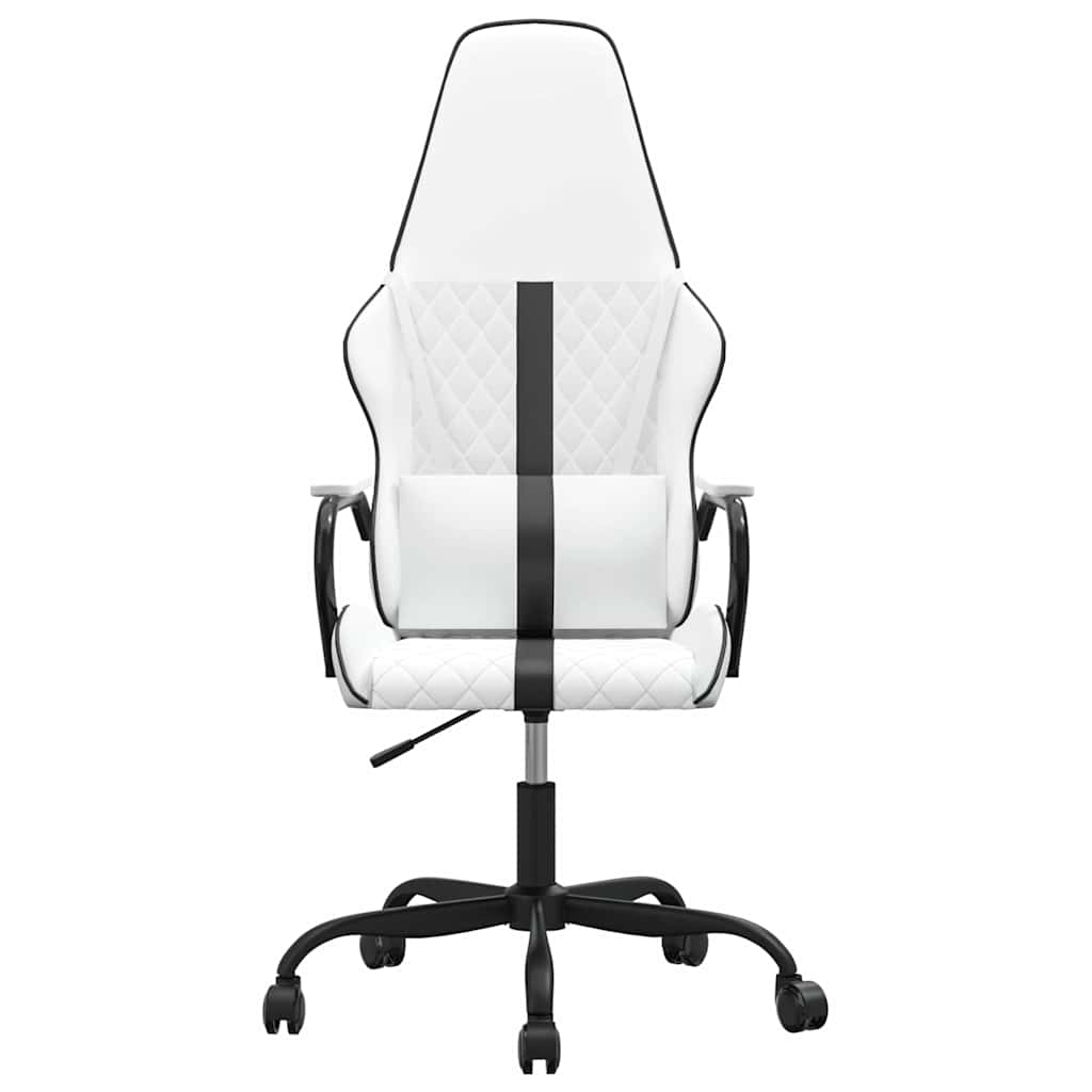 Vidaxl gamestoel kunstleer wit en zwart