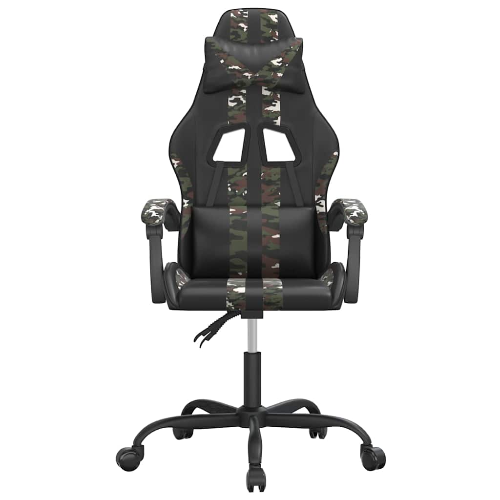 Vidaxl gamestoel kunstleer zwart en camouflage