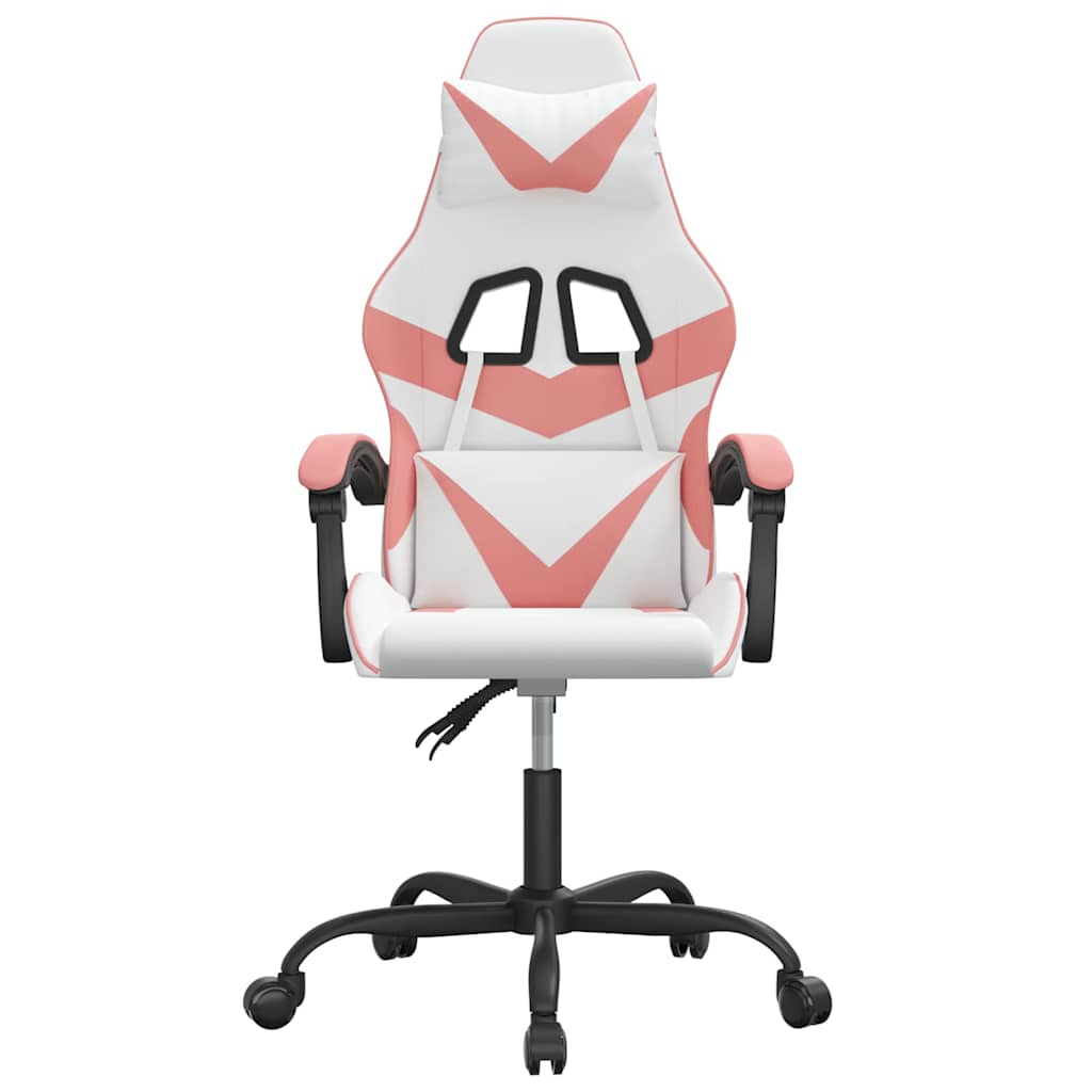 Vidaxl gamestoel kunstleer wit en roze