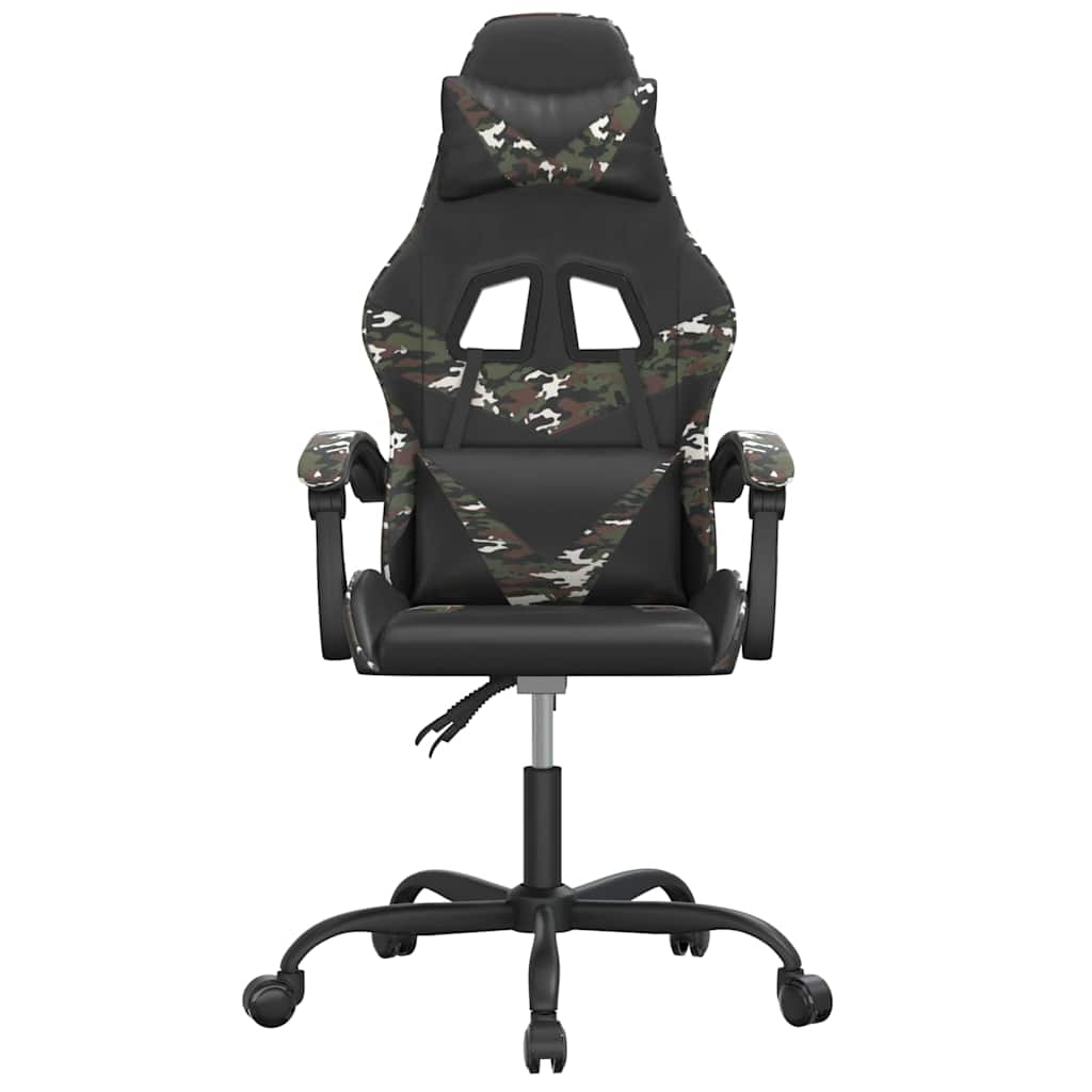 Vidaxl gamestoel kunstleer zwart en camouflage
