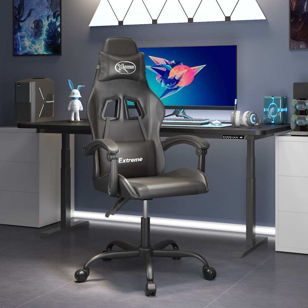 Vidaxl gamestoel kunstleer zwart
