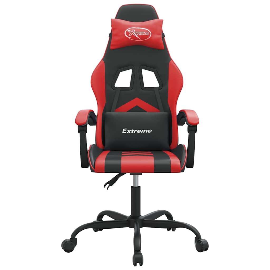Vidaxl gamestoel kunstleer zwart en rood