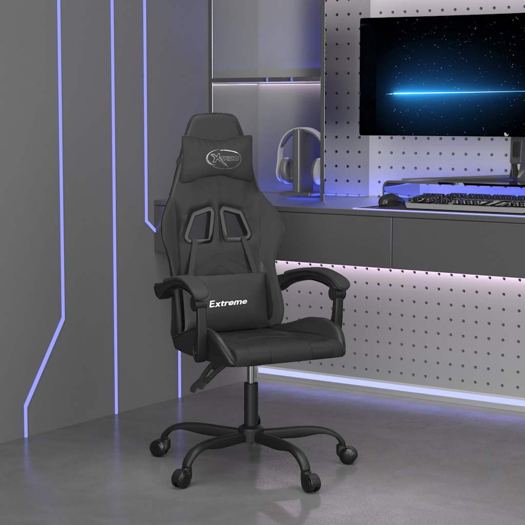 Vidaxl gamestoel kunstleer zwart
