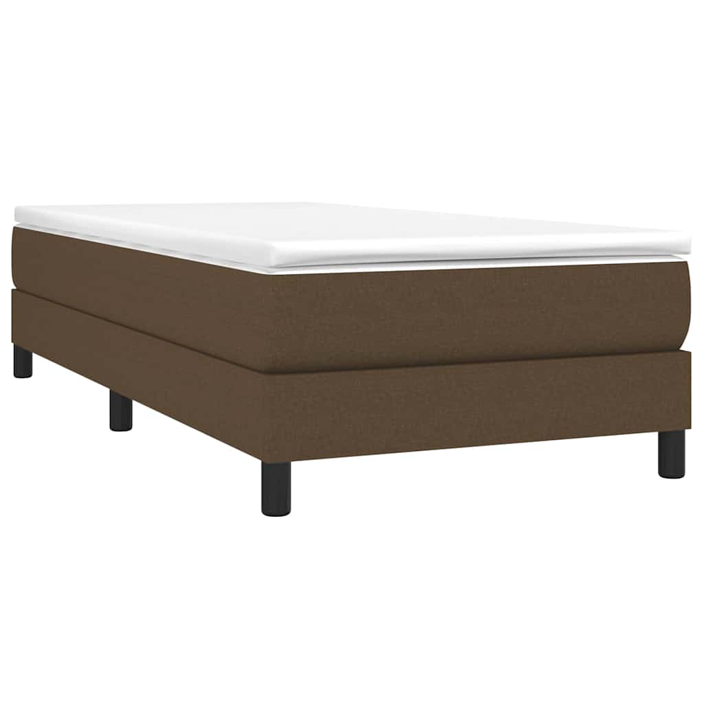 Vidaxl boxspring bed 90x200 cm stof donkerbruin