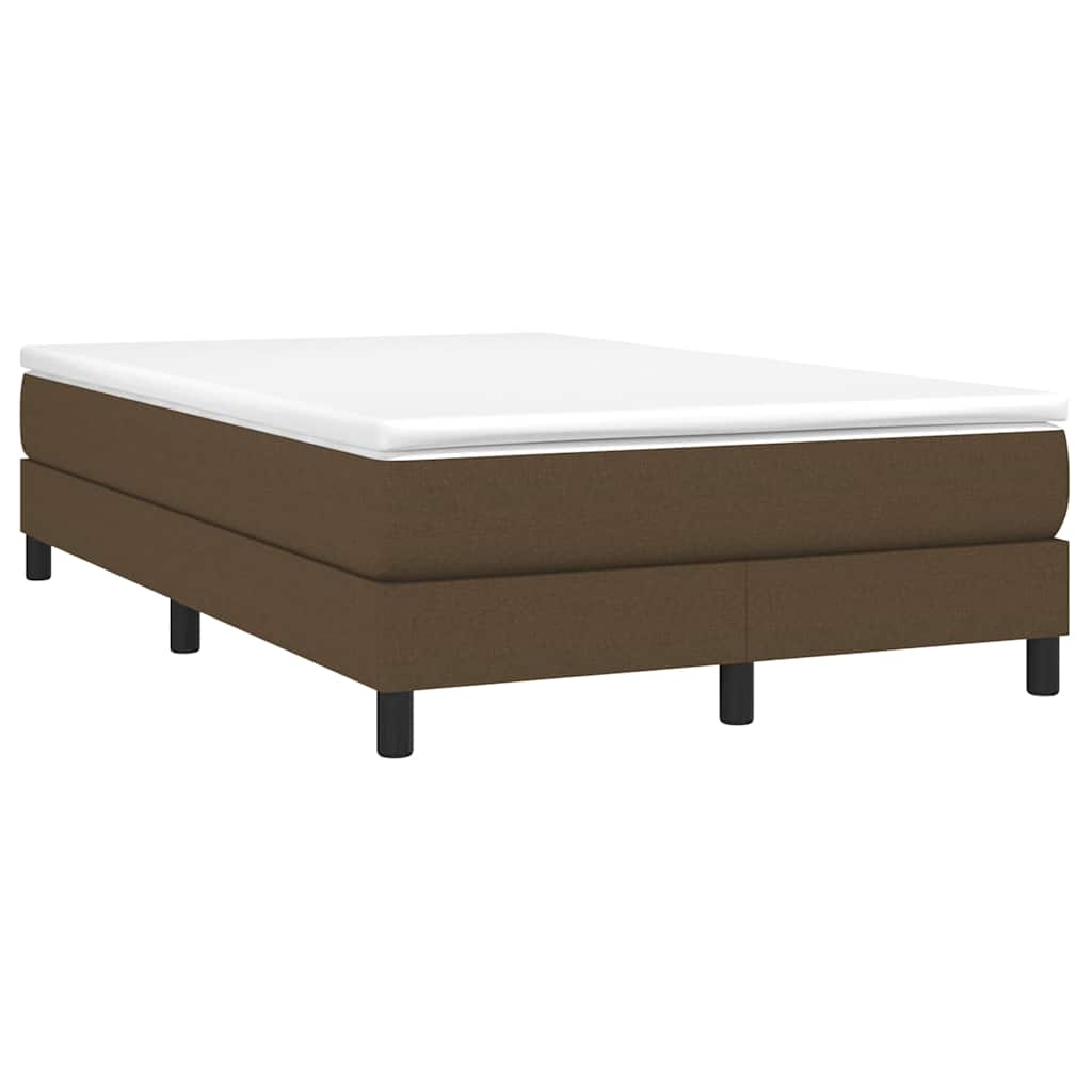Vidaxl boxspring bed 120x200 cm stof donkerbruin