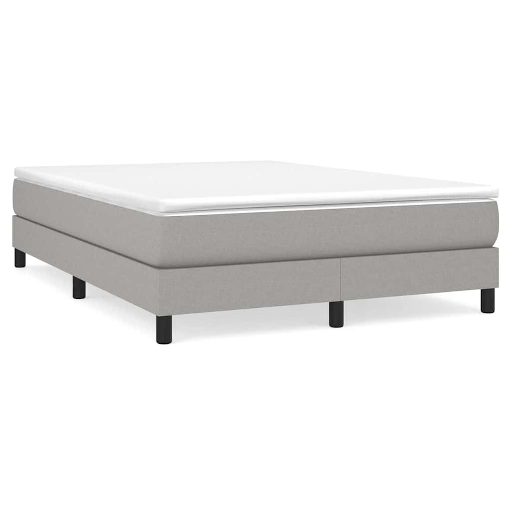Vidaxl boxspring bed stof lichtgrijs 140x190 cm
