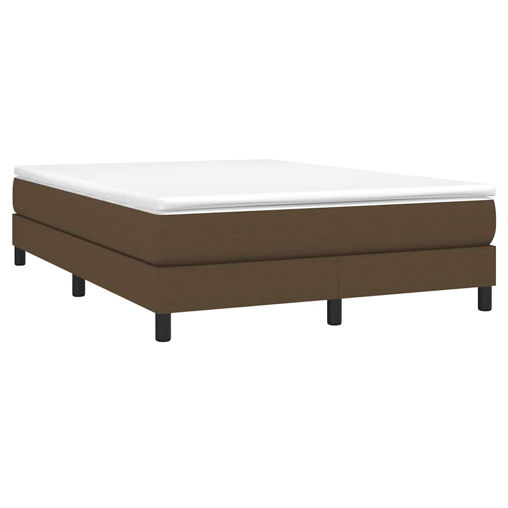 Vidaxl boxspring bed stof donkerbruin 140x200 cm