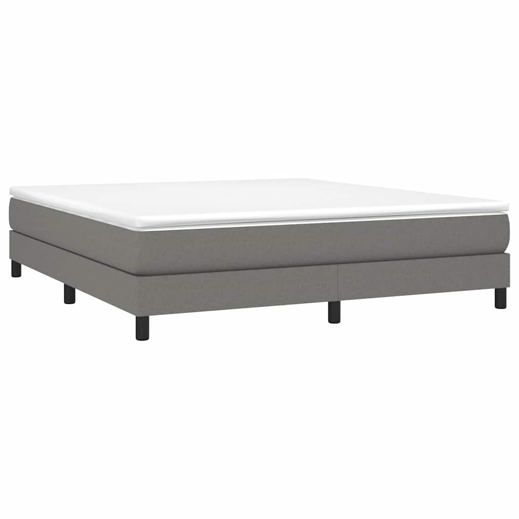 Vidaxl boxspring bed stof donkergrijs 160x200 cm