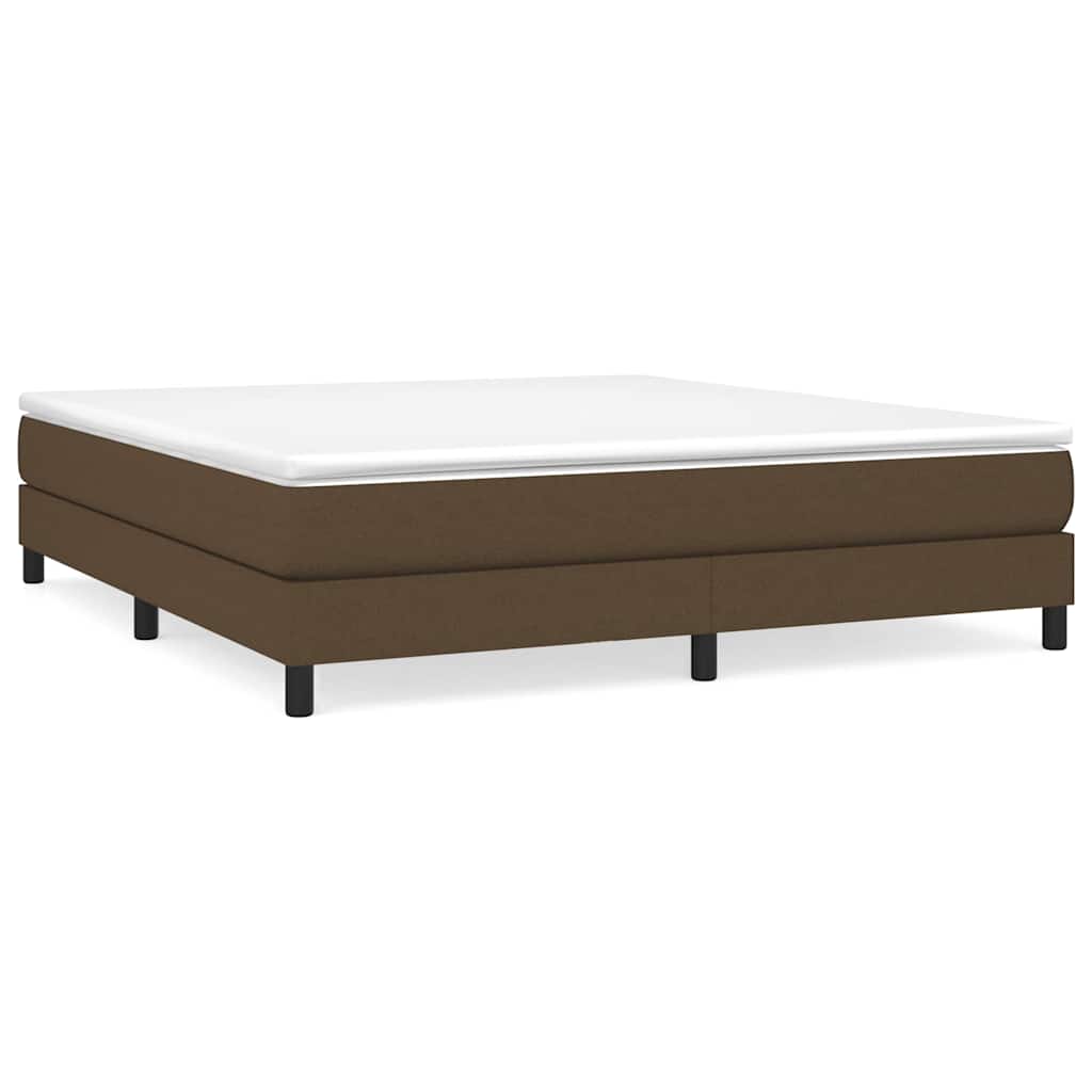 Vidaxl boxspring bed stof donkerbruin 160x200 cm