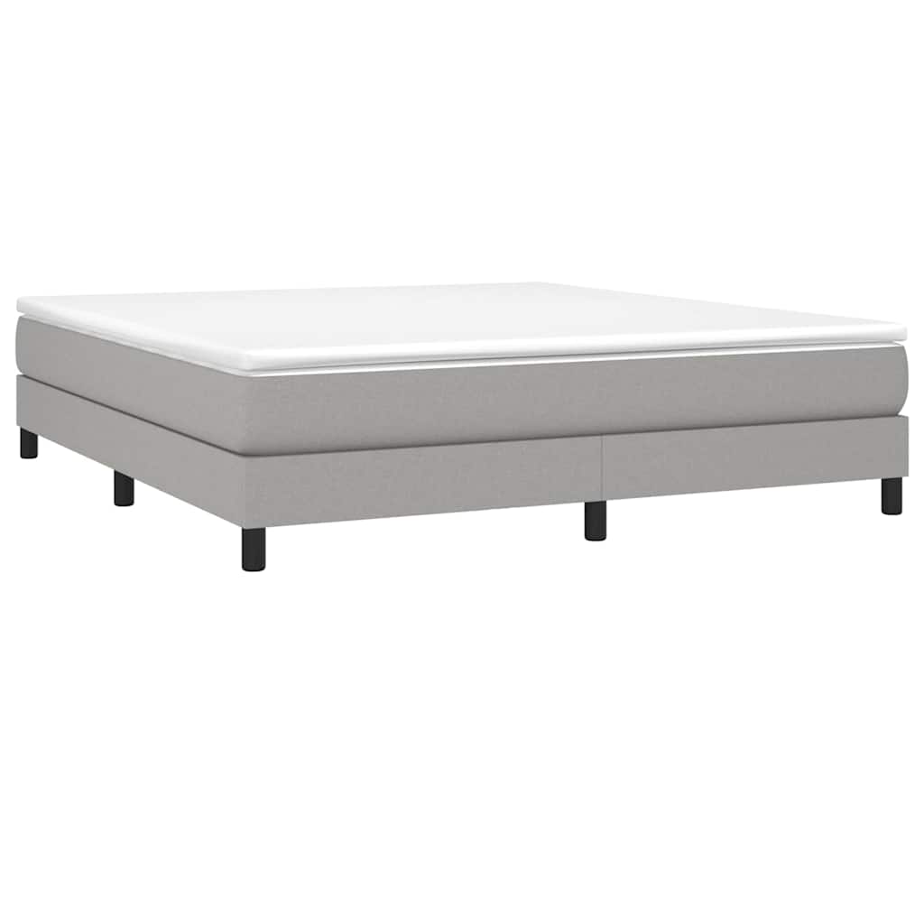 Vidaxl boxspring bed stof lichtgrijs 180x200 cm