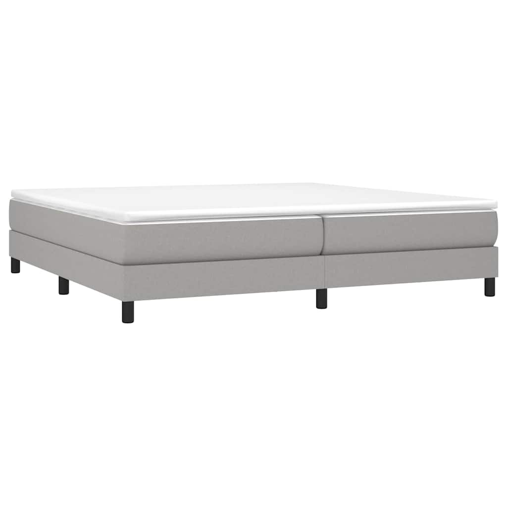 Vidaxl boxspring bed stof lichtgrijs 200x200 cm