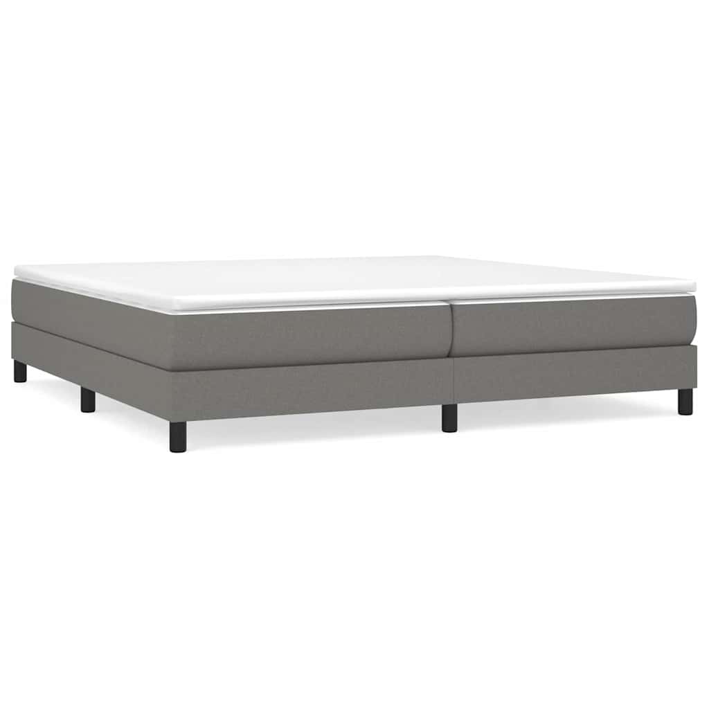 Vidaxl boxspring bed stof donkergrijs 200x200 cm