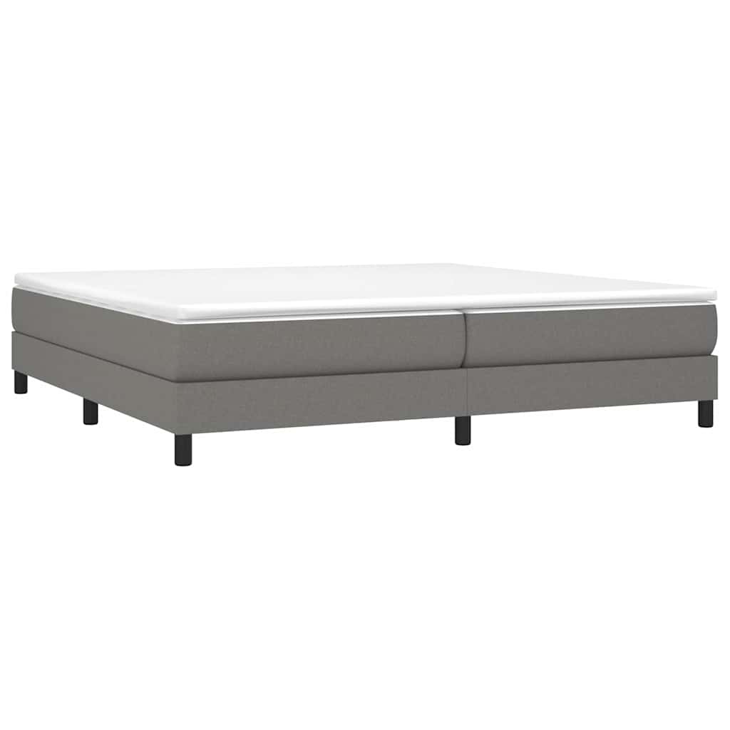Vidaxl boxspring bed stof donkergrijs 200x200 cm