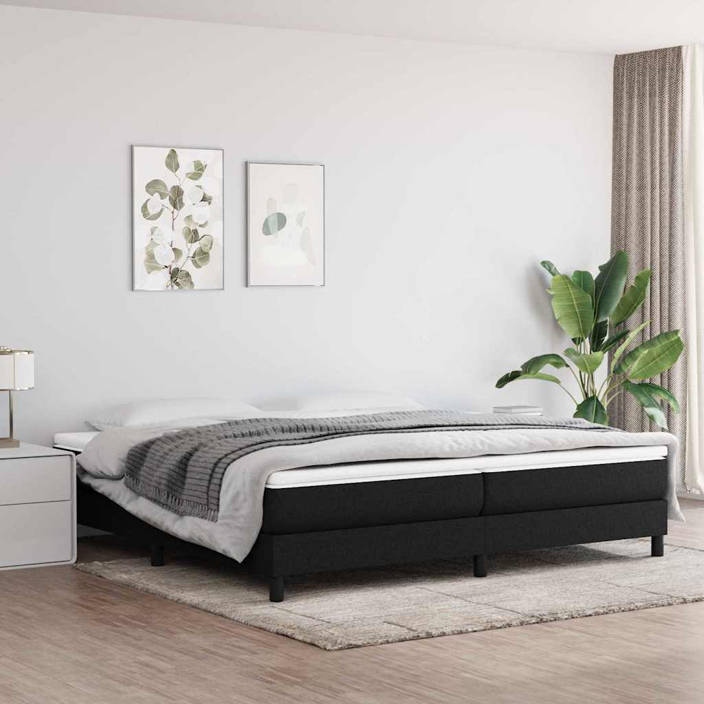 Vidaxl boxspring bed stof zwart 200x200 cm