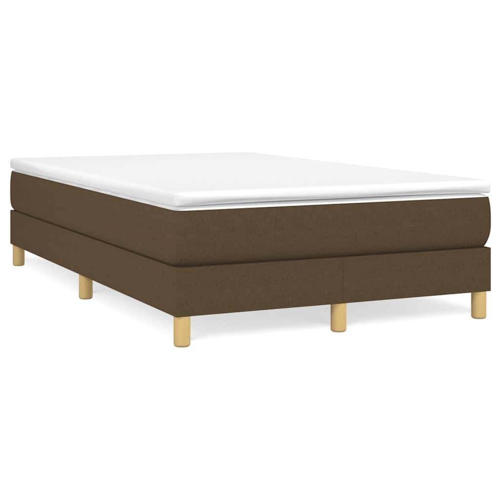 Vidaxl boxspring bed 120x200 cm stof donkerbruin