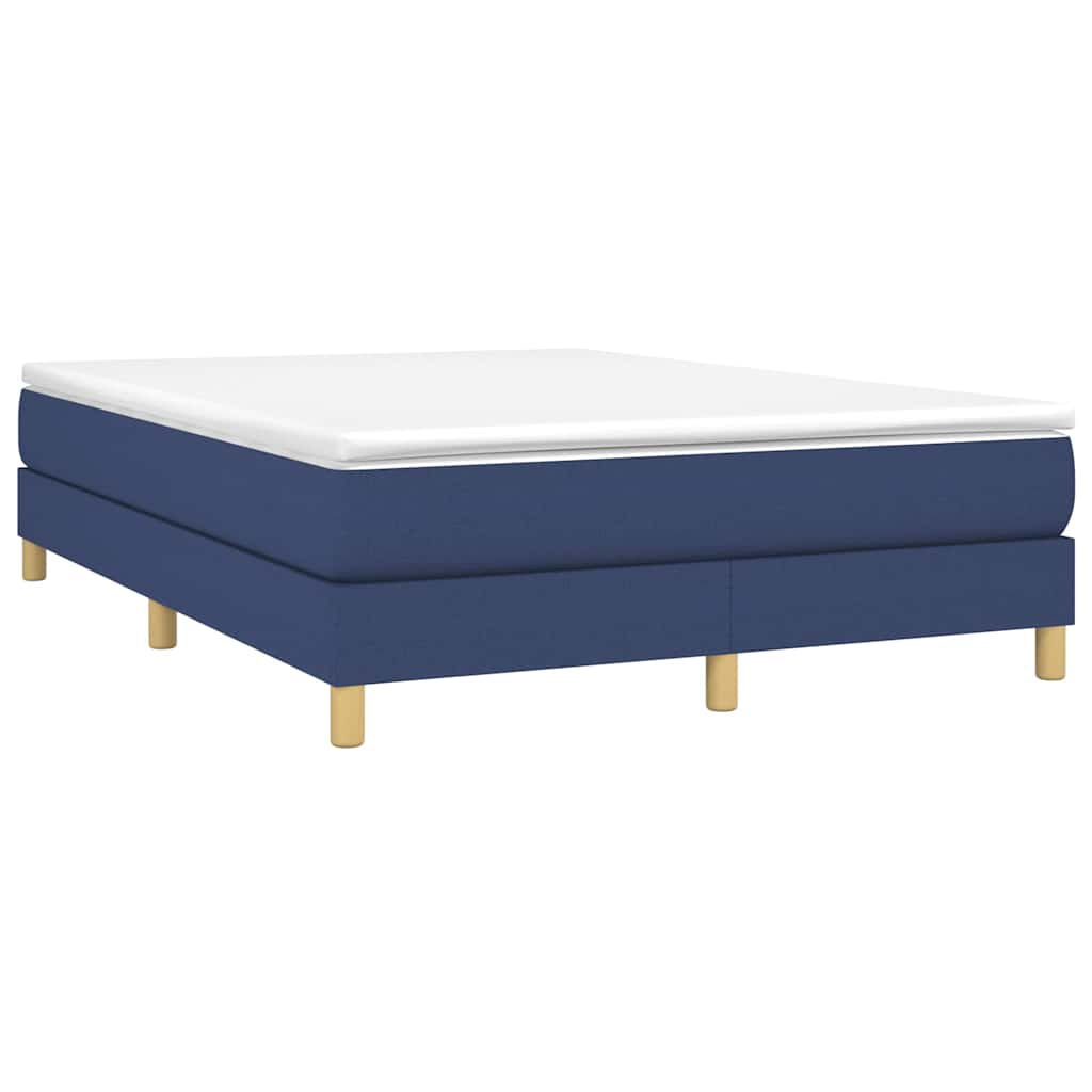 Vidaxl boxspring bed stof blauw 140x190 cm