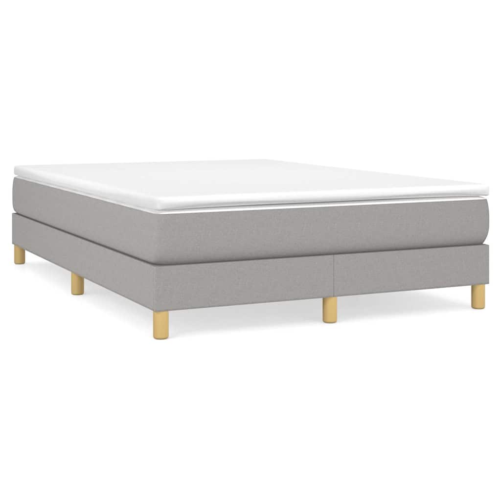 Vidaxl boxspring bed stof lichtgrijs 140x200 cm