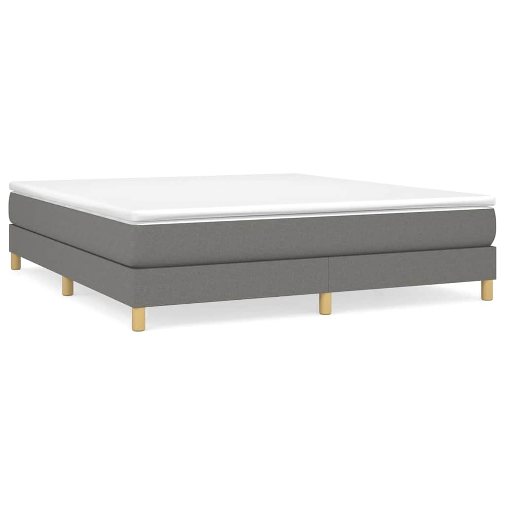 Vidaxl boxspring bed stof donkergrijs 160x200 cm