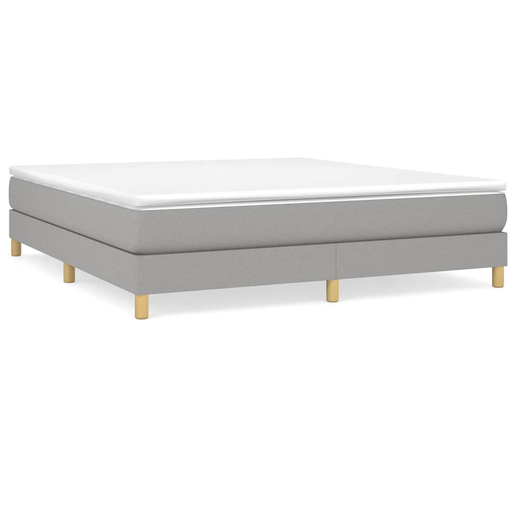 Vidaxl boxspring bed stof lichtgrijs 180x200 cm