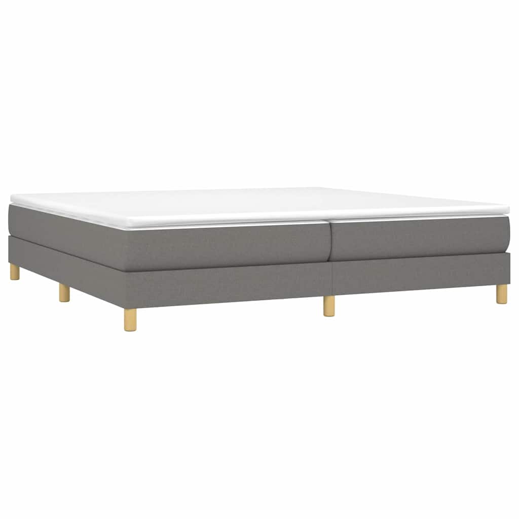 Vidaxl boxspring bed stof donkergrijs 200x200 cm