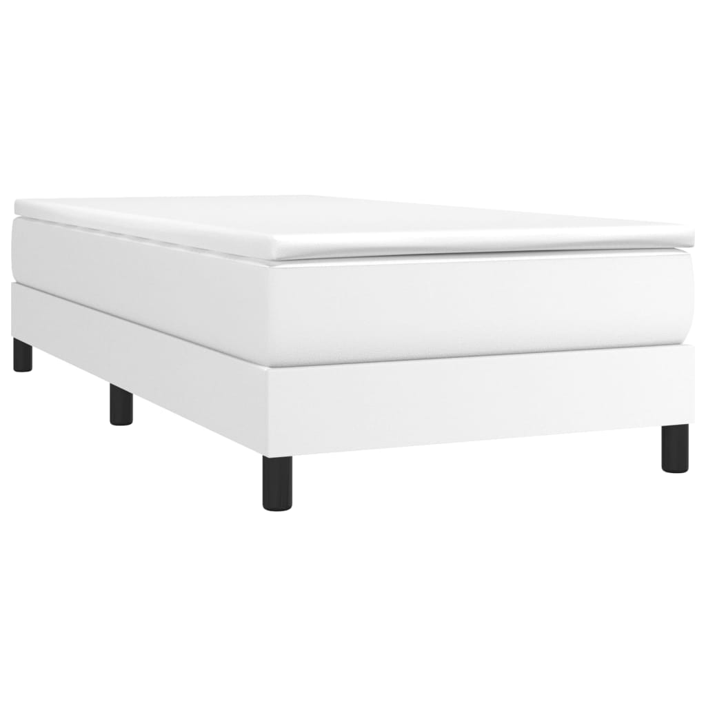 Vidaxl boxspring bed kunstleer wit 90x190 cm