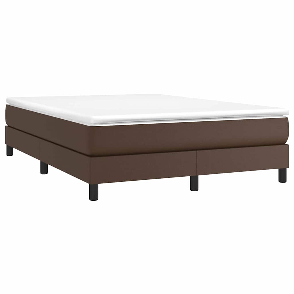 Vidaxl boxspring bed kunstleer bruin 140x200 cm