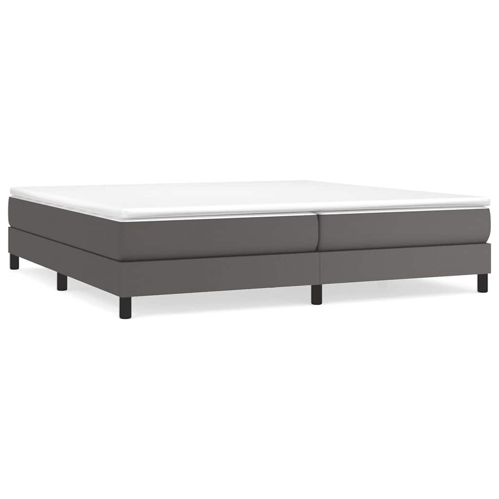 Vidaxl boxspring bed kunstleer grijs 200x200 cm