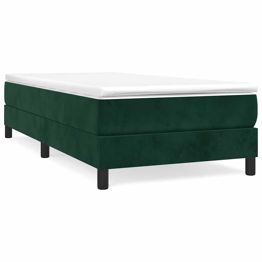 Vidaxl boxspring bed 100x200 cm fluweel donkergroen