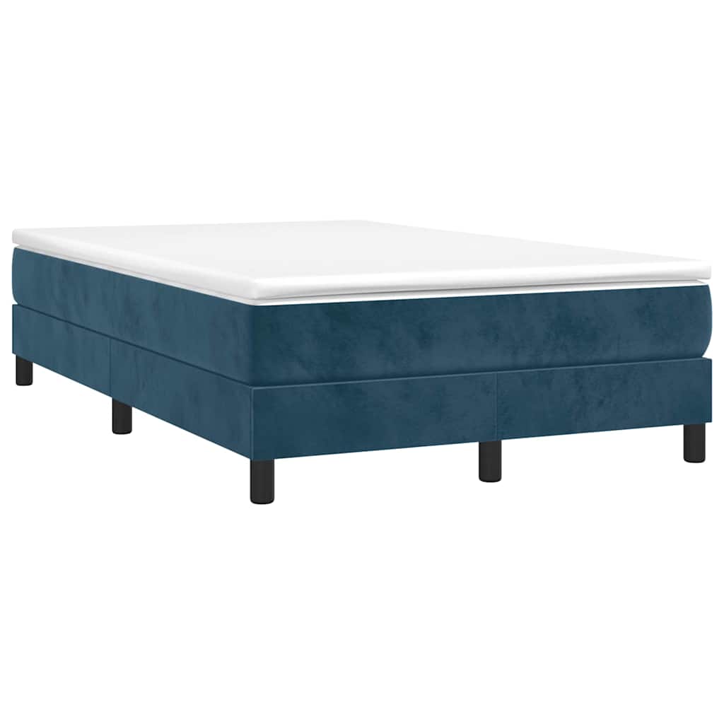 Vidaxl boxspring bed 120x200 cm fluweel donkerblauw
