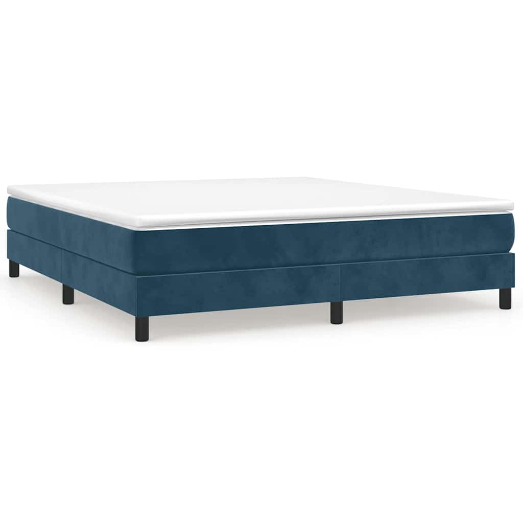 Vidaxl boxspring bed 180x200 cm fluweel donkerblauw